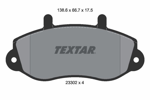 TEXTAR stabdžių trinkelių rinkinys, diskinis stabdys 2330201
