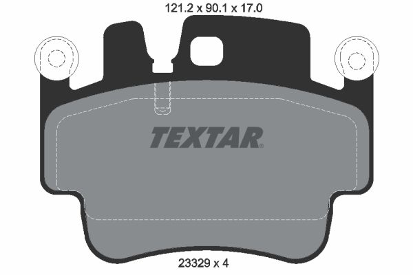 TEXTAR stabdžių trinkelių rinkinys, diskinis stabdys 2332902