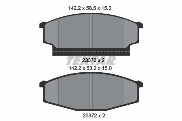 TEXTAR Комплект тормозных колодок, дисковый тормоз 2337001