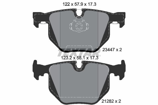 TEXTAR Комплект тормозных колодок, дисковый тормоз 2344702