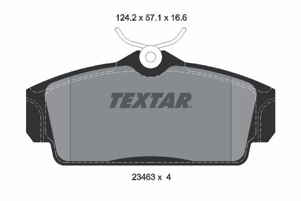 TEXTAR Комплект тормозных колодок, дисковый тормоз 2346302
