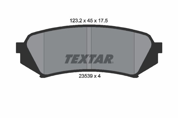 TEXTAR stabdžių trinkelių rinkinys, diskinis stabdys 2353902