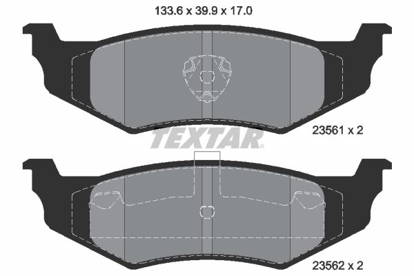 TEXTAR stabdžių trinkelių rinkinys, diskinis stabdys 2356102