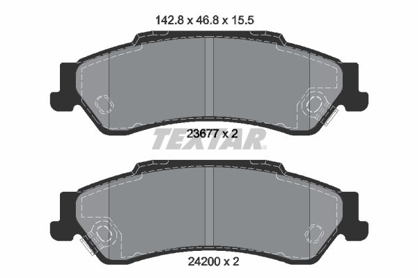 TEXTAR Комплект тормозных колодок, дисковый тормоз 2367701
