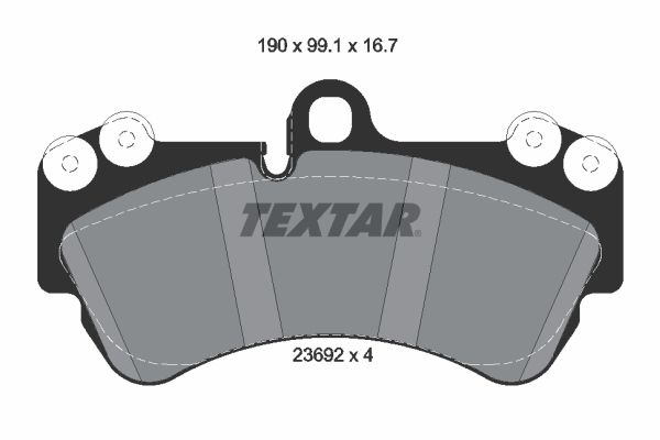 TEXTAR Комплект тормозных колодок, дисковый тормоз 2369202