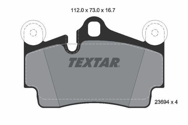 TEXTAR Комплект тормозных колодок, дисковый тормоз 2369402