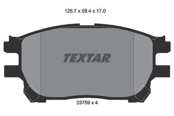 TEXTAR stabdžių trinkelių rinkinys, diskinis stabdys 2375901