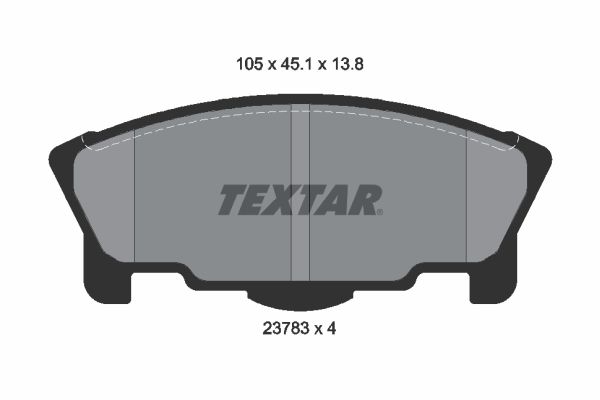 TEXTAR Комплект тормозных колодок, дисковый тормоз 2378301