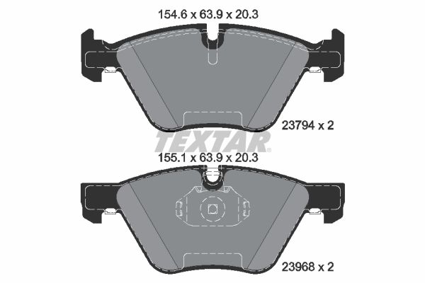 TEXTAR Комплект тормозных колодок, дисковый тормоз 2379401