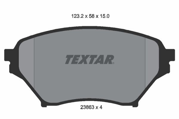 TEXTAR Комплект тормозных колодок, дисковый тормоз 2386301