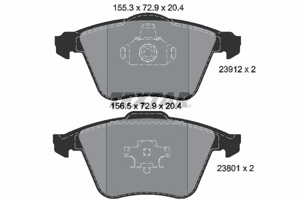 TEXTAR Комплект тормозных колодок, дисковый тормоз 2391202