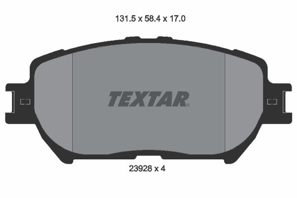 TEXTAR Комплект тормозных колодок, дисковый тормоз 2392801