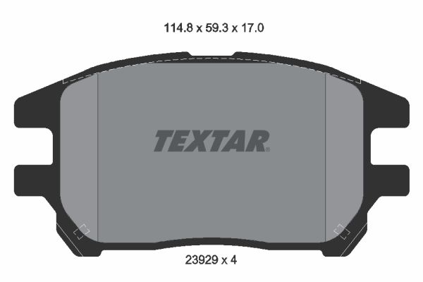 TEXTAR Комплект тормозных колодок, дисковый тормоз 2392901
