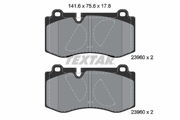 TEXTAR Комплект тормозных колодок, дисковый тормоз 2396001