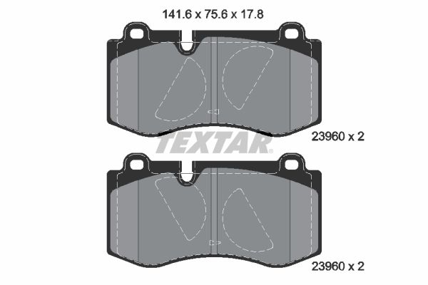 TEXTAR stabdžių trinkelių rinkinys, diskinis stabdys 2396081