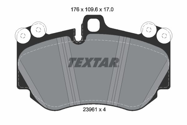 TEXTAR stabdžių trinkelių rinkinys, diskinis stabdys 2396101