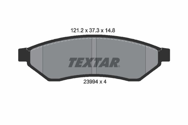 TEXTAR stabdžių trinkelių rinkinys, diskinis stabdys 2399401