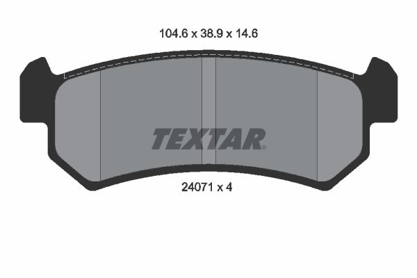 TEXTAR stabdžių trinkelių rinkinys, diskinis stabdys 2407101