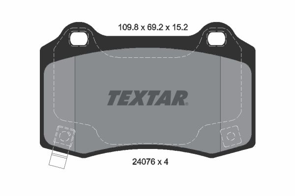 TEXTAR Комплект тормозных колодок, дисковый тормоз 2407601