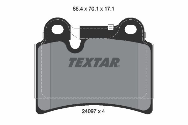 TEXTAR Комплект тормозных колодок, дисковый тормоз 2409701