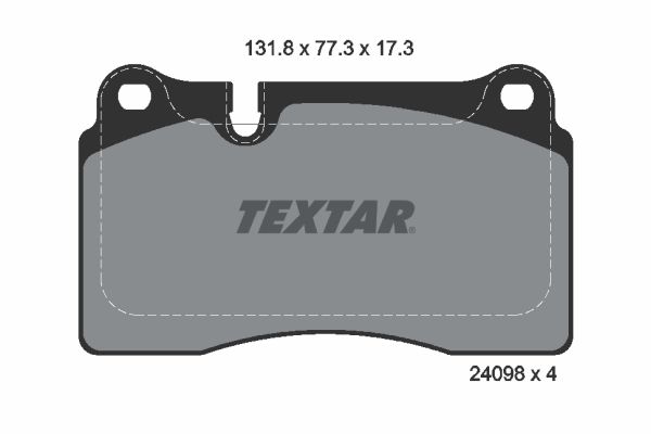 TEXTAR stabdžių trinkelių rinkinys, diskinis stabdys 2409801