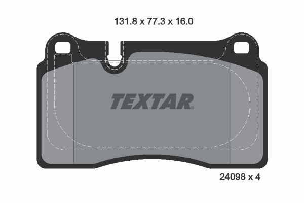 TEXTAR stabdžių trinkelių rinkinys, diskinis stabdys 2409803