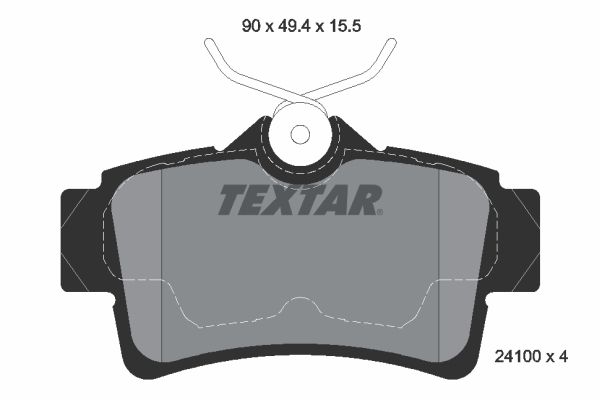 TEXTAR Комплект тормозных колодок, дисковый тормоз 2410001
