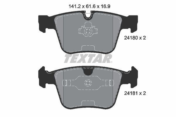 TEXTAR Комплект тормозных колодок, дисковый тормоз 2418001