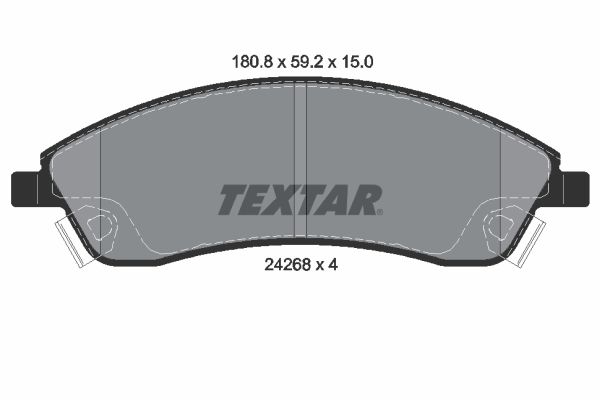 TEXTAR stabdžių trinkelių rinkinys, diskinis stabdys 2426801