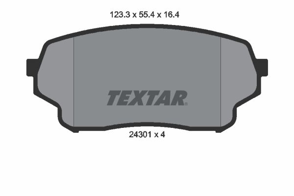 TEXTAR Комплект тормозных колодок, дисковый тормоз 2430101