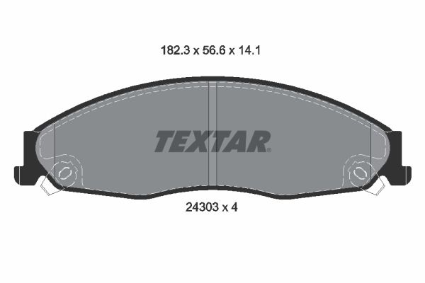 TEXTAR stabdžių trinkelių rinkinys, diskinis stabdys 2430301