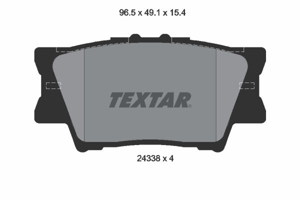 TEXTAR stabdžių trinkelių rinkinys, diskinis stabdys 2433801