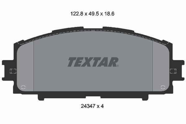 TEXTAR stabdžių trinkelių rinkinys, diskinis stabdys 2434701