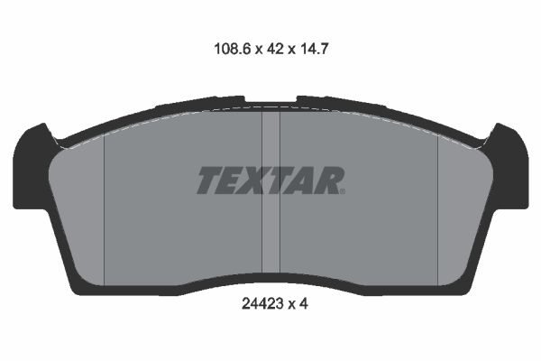 TEXTAR stabdžių trinkelių rinkinys, diskinis stabdys 2442301