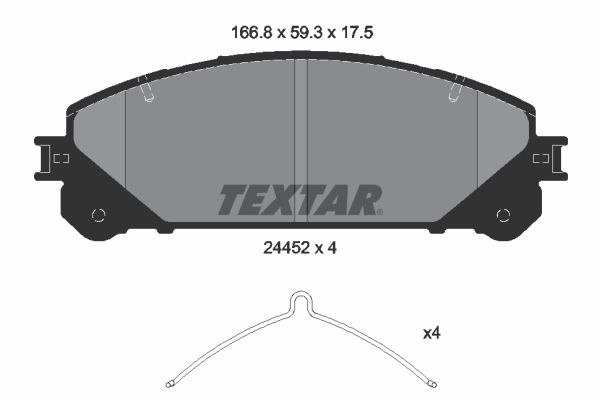 TEXTAR Комплект тормозных колодок, дисковый тормоз 2445201