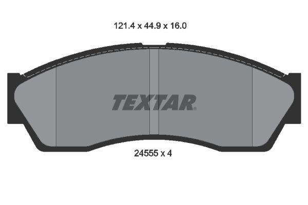 TEXTAR stabdžių trinkelių rinkinys, diskinis stabdys 2455501