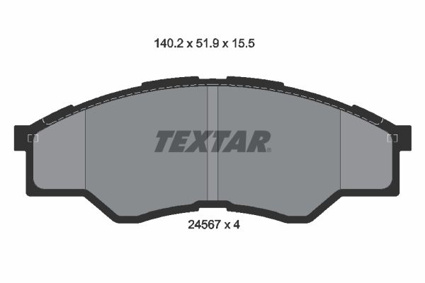 TEXTAR stabdžių trinkelių rinkinys, diskinis stabdys 2456701
