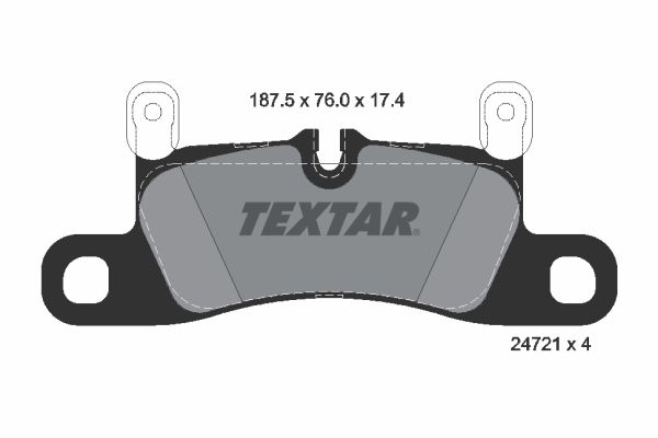 TEXTAR Комплект тормозных колодок, дисковый тормоз 2472102