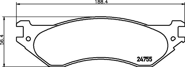 TEXTAR stabdžių trinkelių rinkinys, diskinis stabdys 2475501