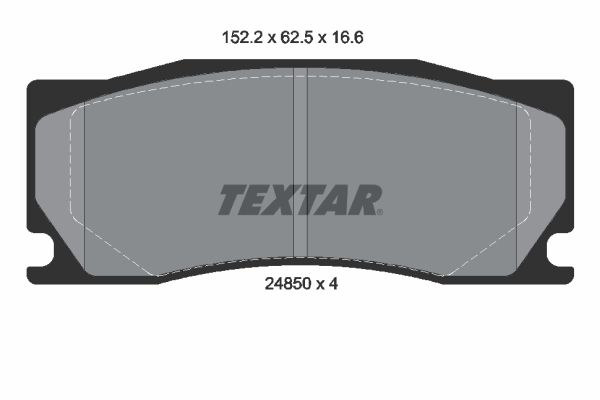 TEXTAR stabdžių trinkelių rinkinys, diskinis stabdys 2485001