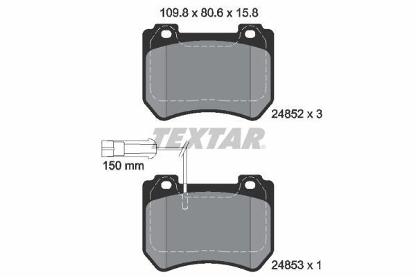 TEXTAR Комплект тормозных колодок, дисковый тормоз 2485201