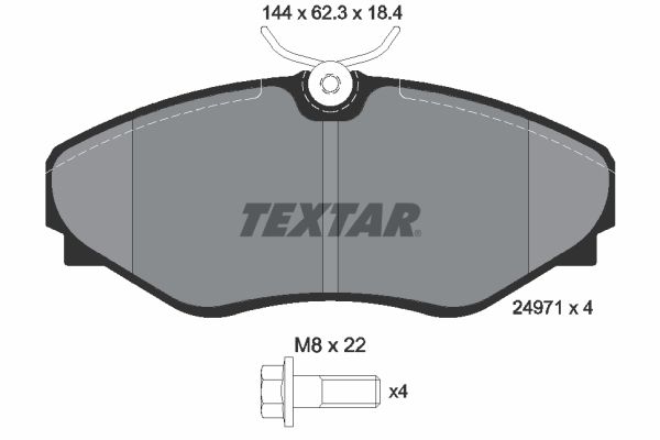 TEXTAR Комплект тормозных колодок, дисковый тормоз 2497101