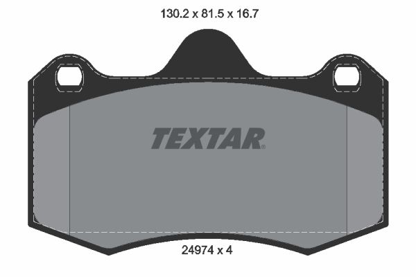 TEXTAR Комплект тормозных колодок, дисковый тормоз 2497401