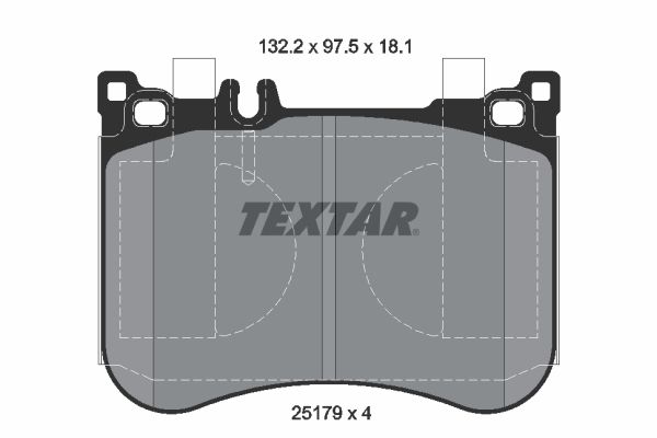 TEXTAR Комплект тормозных колодок, дисковый тормоз 2517901