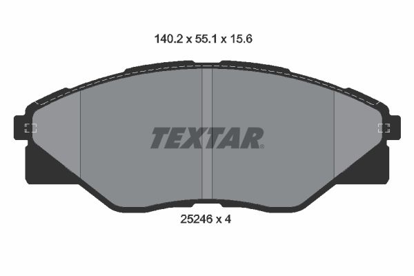 TEXTAR Комплект тормозных колодок, дисковый тормоз 2524601