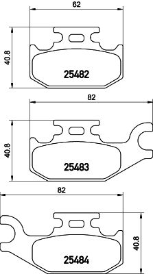 TEXTAR Комплект тормозных колодок, дисковый тормоз 2548201