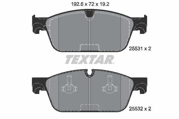 TEXTAR Комплект тормозных колодок, дисковый тормоз 2553101