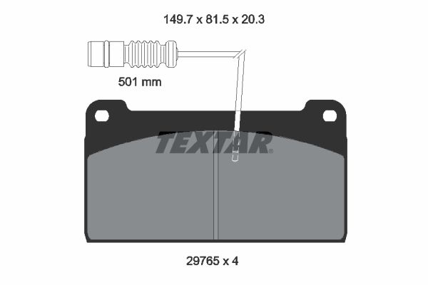 TEXTAR Комплект тормозных колодок, дисковый тормоз 2976502