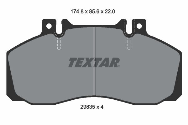 TEXTAR stabdžių trinkelių rinkinys, diskinis stabdys 2983506