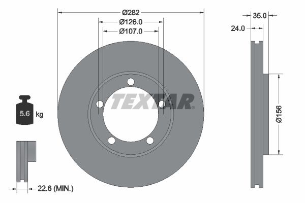 TEXTAR Тормозной диск 92039600